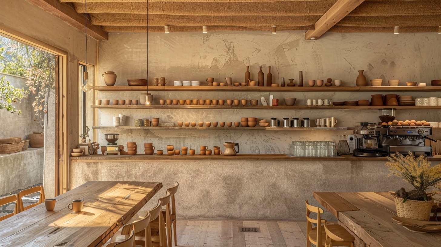 El interior del café